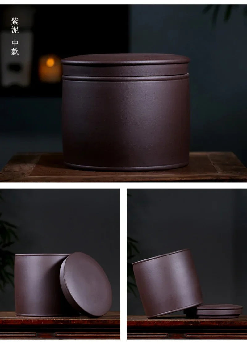 Yixing Zisha Tea Cake Caddy [Gu Yun] 3 Saiz