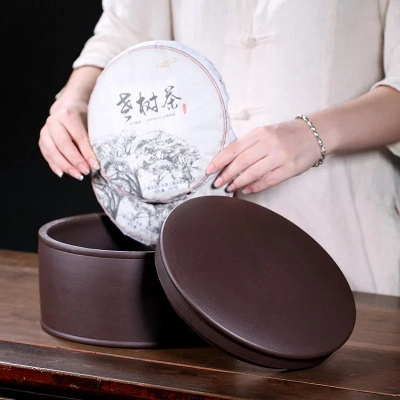 Yixing Zisha Tea Cake Caddy [Gu Yun] 3 Saiz