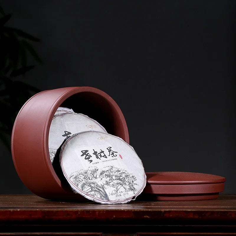 Yixing Zisha Tea Cake Caddy [Gu Yun] 3 Saiz