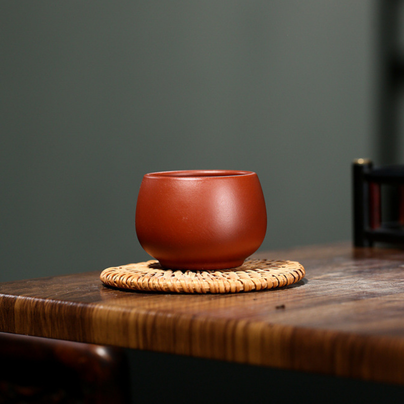 Yixing Zisha Tea Cup [Dahongpao] 50/90ml - YIQIN TEA HOUSE | yiqinteahouse.com | tea cup, teaware