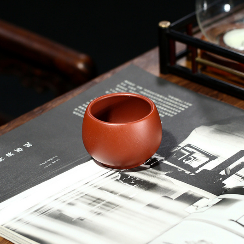 Yixing Zisha Tea Cup [Dahongpao] 50/90ml - YIQIN TEA HOUSE | yiqinteahouse.com | tea cup, teaware