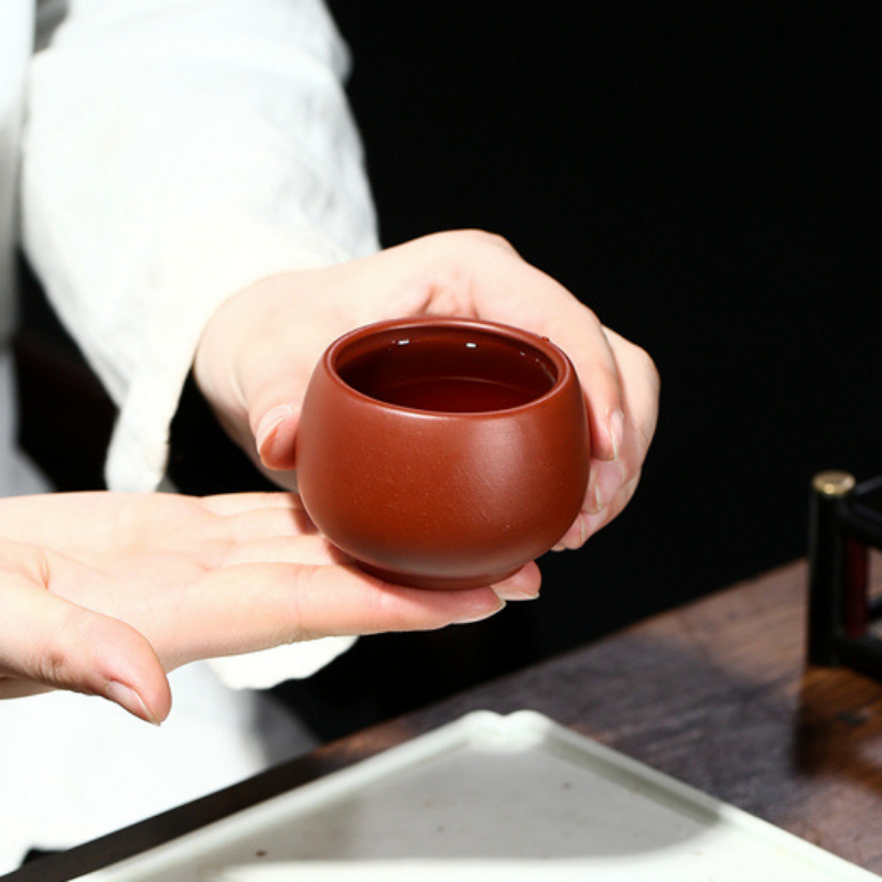 Yixing Zisha Tea Cup [Dahongpao] 50/90ml - YIQIN TEA HOUSE | yiqinteahouse.com | tea cup, teaware