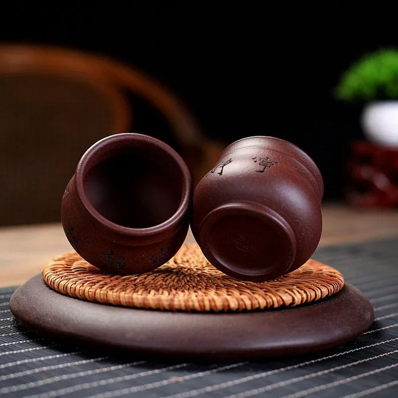 Yixing Zisha Tea Cup [Peaceful] (Zi Ni - 100ml) - YIQIN TEA HOUSE | yiqinteahouse.com | tea cup, teaware