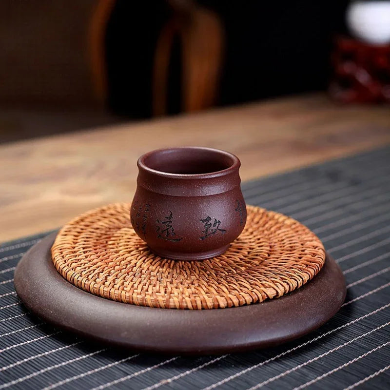 Yixing Zisha Tea Cup [Peaceful] (Zi Ni - 100ml) - YIQIN TEA HOUSE | yiqinteahouse.com | tea cup, teaware