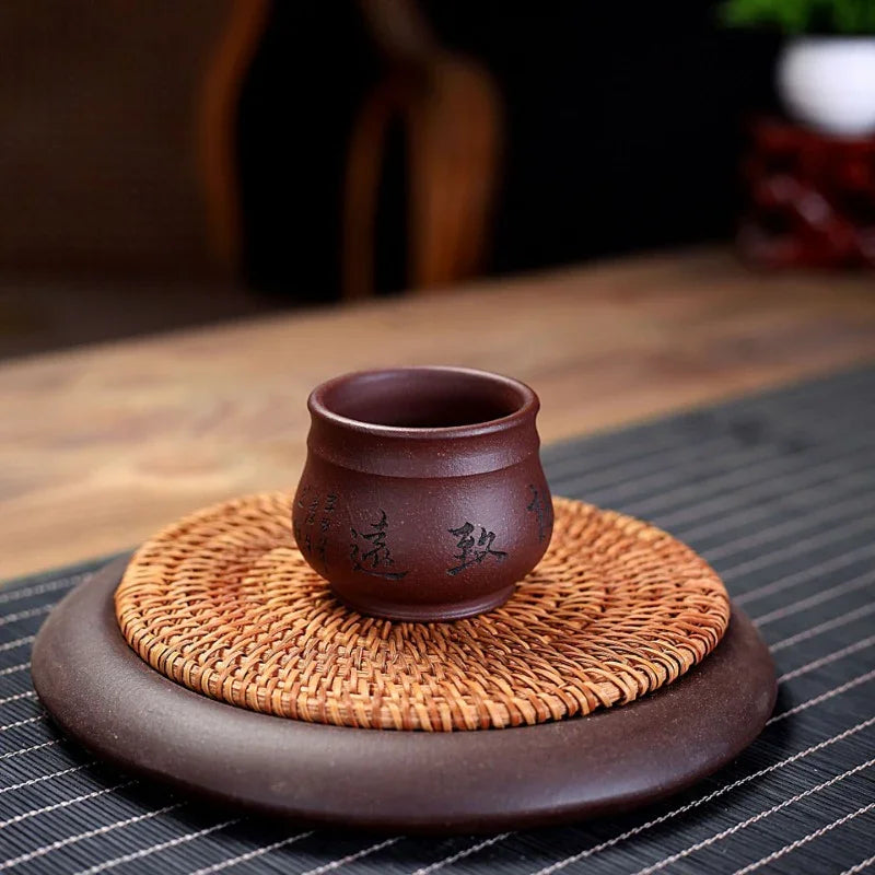 Yixing Zisha Tea Cup [Peaceful] (Zi Ni - 100ml) - YIQIN TEA HOUSE | yiqinteahouse.com | tea cup, teaware