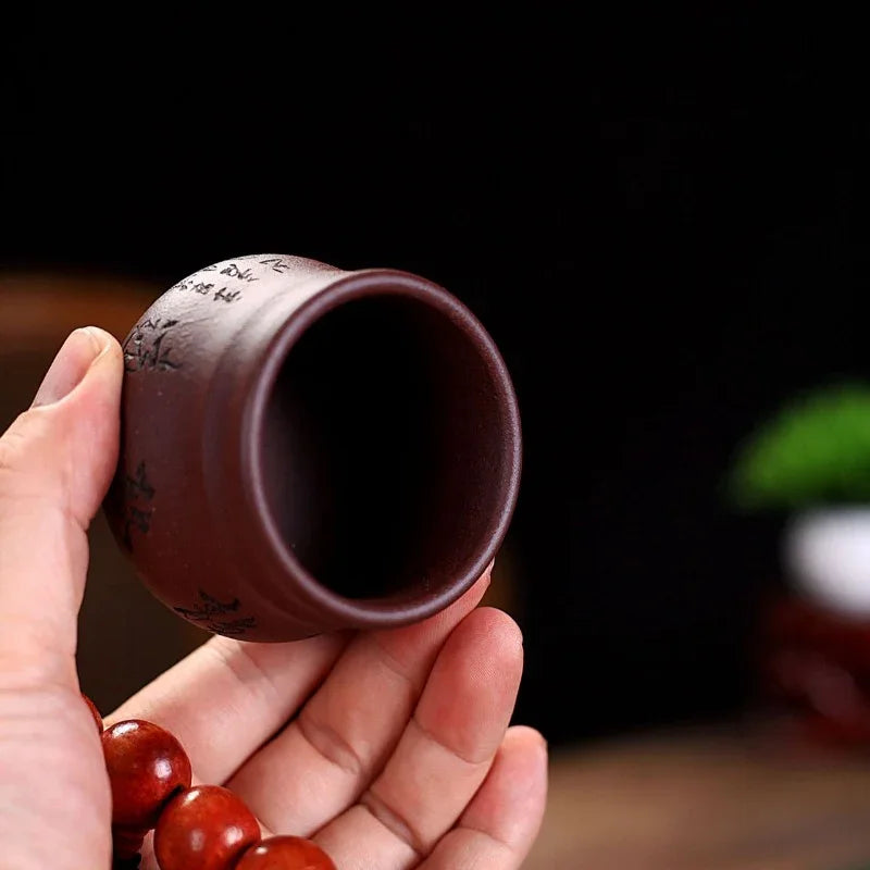 Yixing Zisha Tea Cup [Peaceful] (Zi Ni - 100ml) - YIQIN TEA HOUSE | yiqinteahouse.com | tea cup, teaware