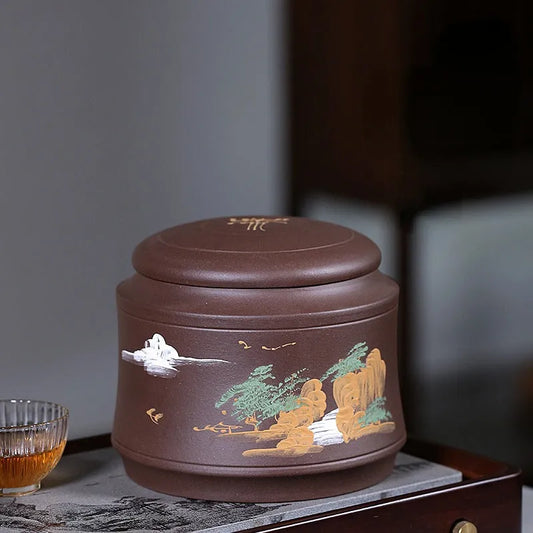 Yixing Zisha Tea Jar Tea Caddy [Cha Yun] - YIQIN TEA HOUSE | yiqinteahouse.com | tea accessories, tea jar, teaware