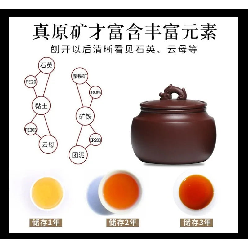 Yixing Zisha Tea Jar Tea Caddy [Jingguan Qinghe] - YIQIN TEA HOUSE | yiqinteahouse.com | tea accessories, tea jar, teaware