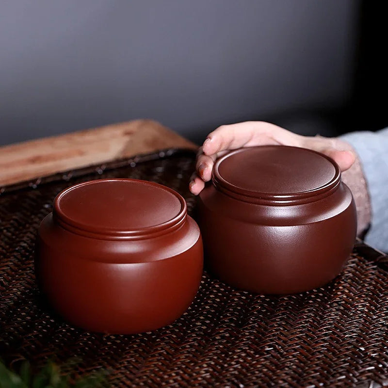 Yixing Zisha Tea Jar Tea Caddy [Sheng Xiang] - YIQIN TEA HOUSE | yiqinteahouse.com | tea accessories, tea jar, teaware