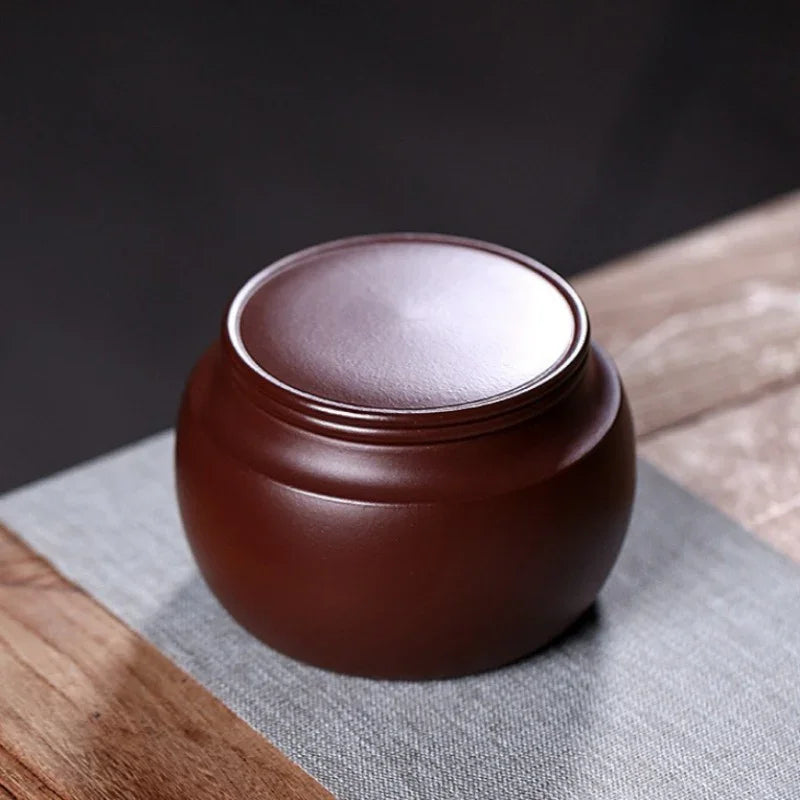 Yixing Zisha Tea Jar Tea Caddy [Sheng Xiang] - YIQIN TEA HOUSE | yiqinteahouse.com | tea accessories, tea jar, teaware