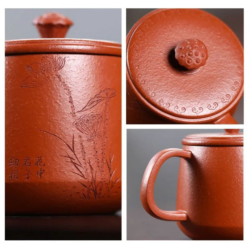 Yixing Zisha Tea Mug [Lotus Seed] 380ml - YIQIN TEA HOUSE | yiqinteahouse.com | tea mug, teaware