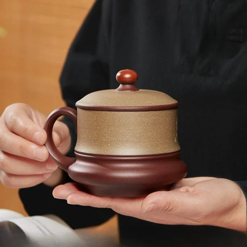 Yixing Zisha Tea Mug [Moon Shadow] (Duan Ni / Zi Ni - 470ml)