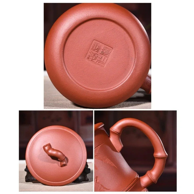Yixing Zisha Tea Mug [Qingfeng Bamboo] (Zi Ni/Xiao Hong Ni - 450ml) - YIQIN TEA HOUSE | yiqinteahouse.com | tea mug, teaware