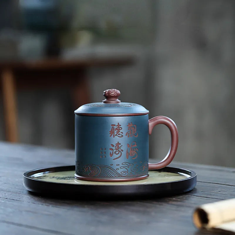 Yixing Zisha Tea Mug [Tinghai Guantao/Shanshui] 500ml - YIQIN TEA HOUSE | yiqinteahouse.com | new arrival, tea mug, teaware