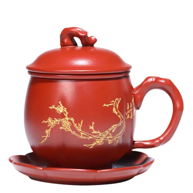 Yixing Zisha Tea Mug with Filter [An Xiang] 300ml - YIQIN TEA HOUSE | yiqinteahouse.com | new arrival, tea mug, teaware