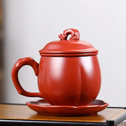 Yixing Zisha Tea Mug with Filter [An Xiang] 300ml - YIQIN TEA HOUSE | yiqinteahouse.com | new arrival, tea mug, teaware