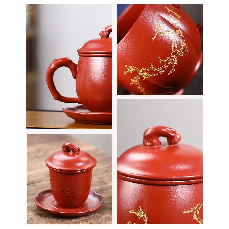 Yixing Zisha Tea Mug with Filter [An Xiang] 300ml - YIQIN TEA HOUSE | yiqinteahouse.com | new arrival, tea mug, teaware