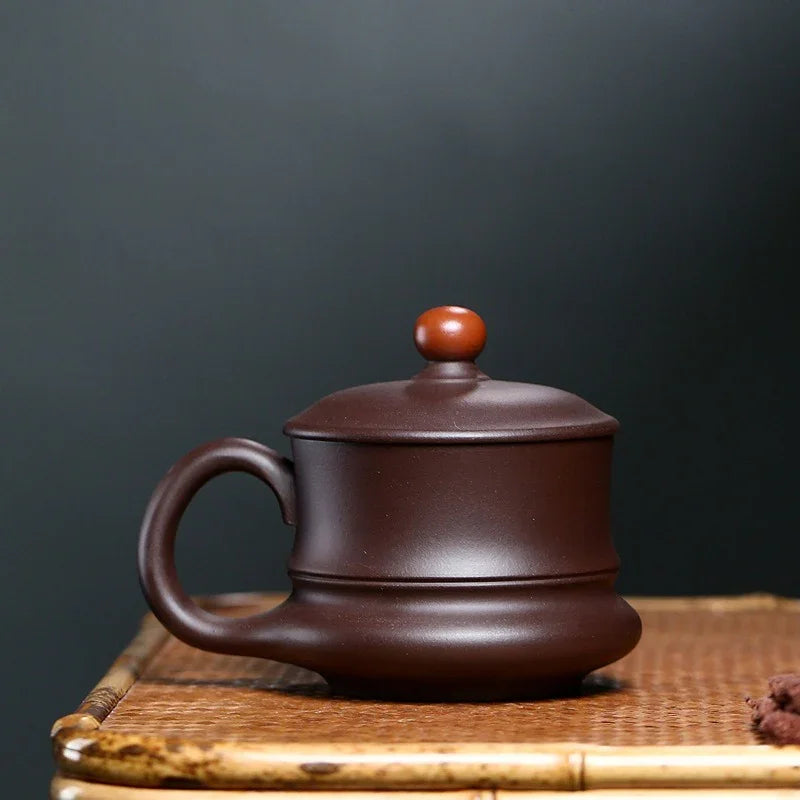 Cawan Teh Zisha Yixing dengan Penapis [Nasib Baik & Kekayaan] (Zi Ni - 310ml)