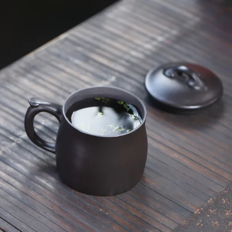 Cawan Teh Zisha Yixing dengan Penapis [Ruyi] (Shi Huang - 400ml)
