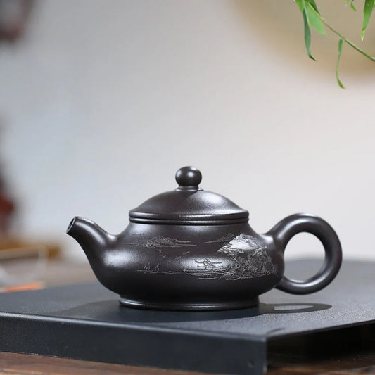 Yixing Zisha Teapot [Ai Pun Pot] (Shi Huang - 240ml) - YIQIN TEA HOUSE | yiqinteahouse.com | 200-300ml, new arrival, teapot, teaware, zisha teapot