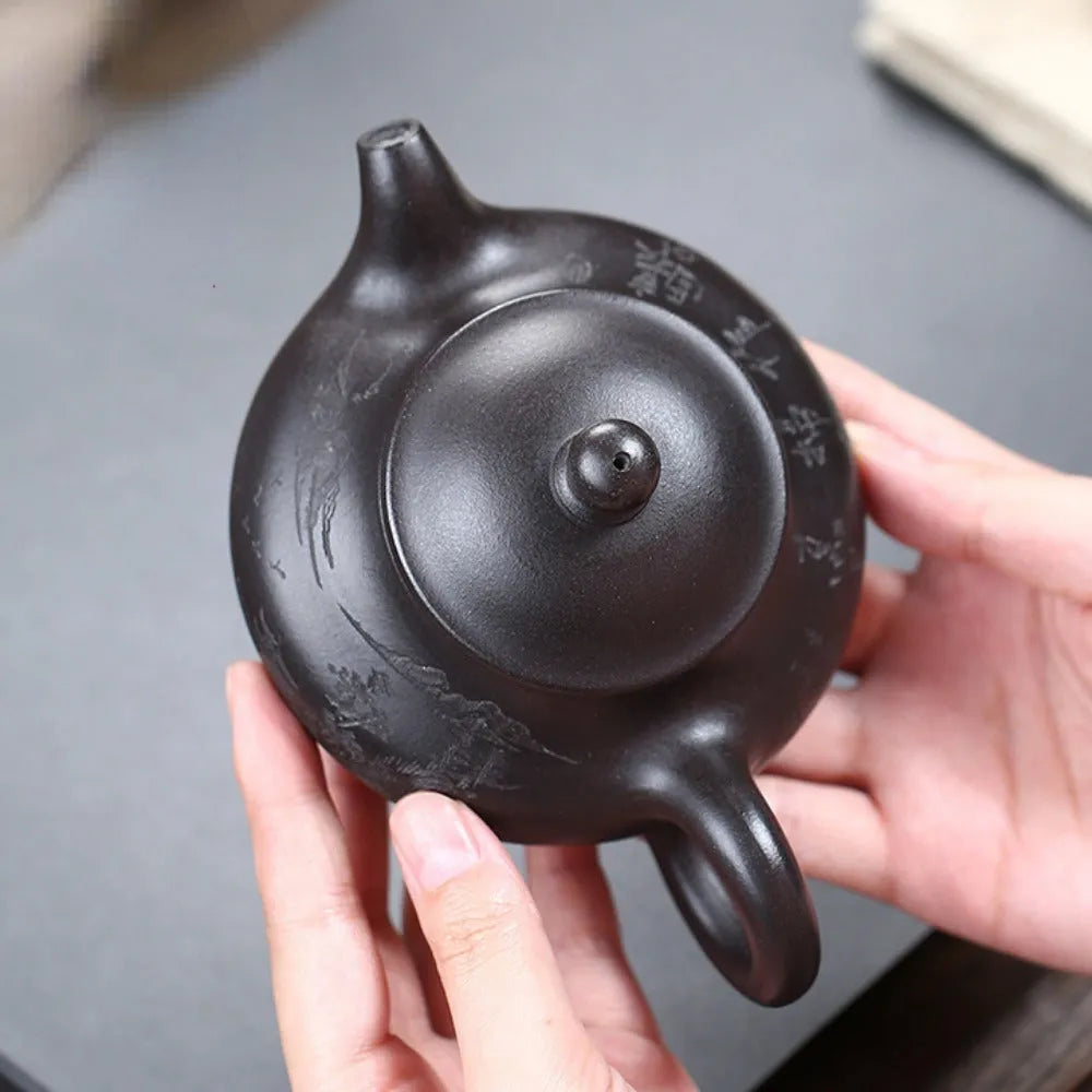 Yixing Zisha Teapot [Ai Pun Pot] (Shi Huang - 240ml) - YIQIN TEA HOUSE | yiqinteahouse.com | 200-300ml, new arrival, teapot, teaware, zisha teapot