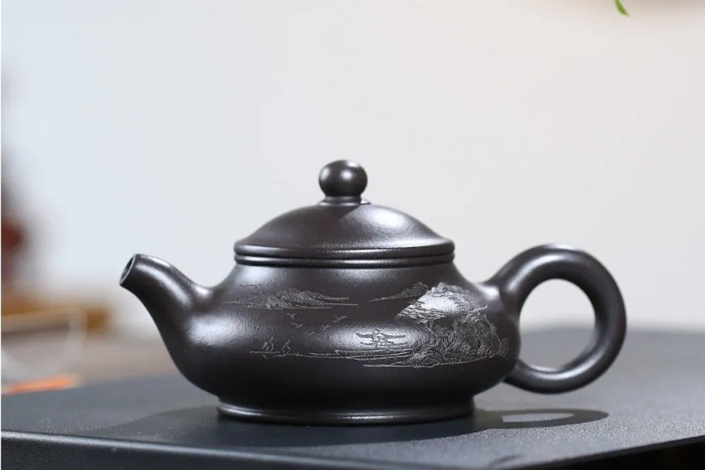 Yixing Zisha Teapot [Ai Pun Pot] (Shi Huang - 240ml) - YIQIN TEA HOUSE | yiqinteahouse.com | 200-300ml, new arrival, teapot, teaware, zisha teapot