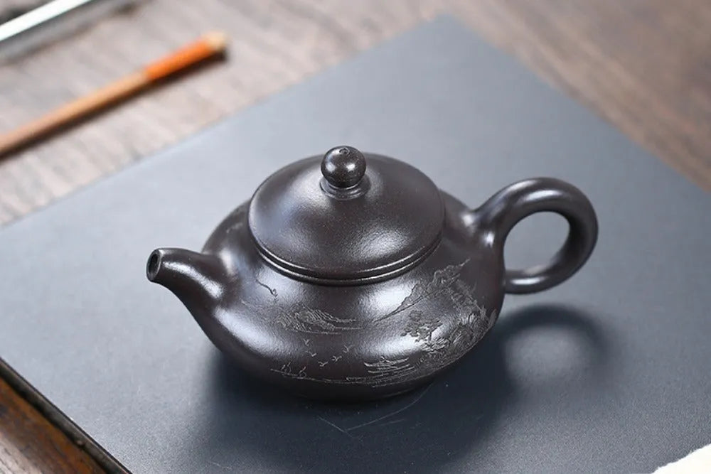 Yixing Zisha Teapot [Ai Pun Pot] (Shi Huang - 240ml) - YIQIN TEA HOUSE | yiqinteahouse.com | 200-300ml, new arrival, teapot, teaware, zisha teapot