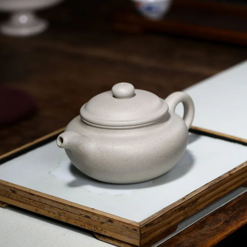 Yixing Zisha Teapot [Antique Pot] (Bai Duan Ni - 300ml) - YIQIN TEA HOUSE | yiqinteahouse.com | 200-300ml, new arrival, teapot, teaware, zisha teapot