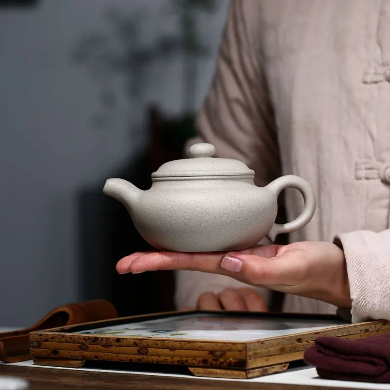 Yixing Zisha Teapot [Antique Pot] (Bai Duan Ni - 300ml) - YIQIN TEA HOUSE | yiqinteahouse.com | 200-300ml, new arrival, teapot, teaware, zisha teapot