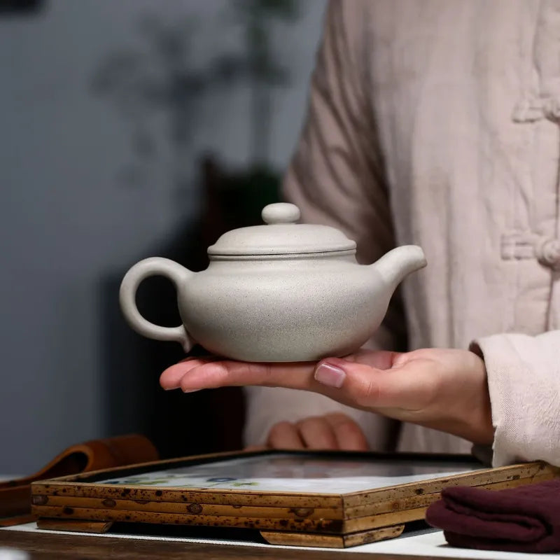 Yixing Zisha Teapot [Antique Pot] (Bai Duan Ni - 300ml) - YIQIN TEA HOUSE | yiqinteahouse.com | 200-300ml, new arrival, teapot, teaware, zisha teapot