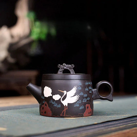 Teko Zisha Yixing [Auspicious Crane] (Hei Ni - 190ml)