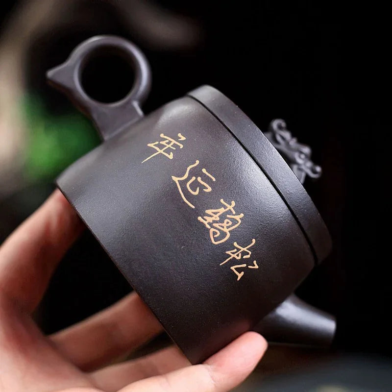 Teko Zisha Yixing [Auspicious Crane] (Hei Ni - 190ml)