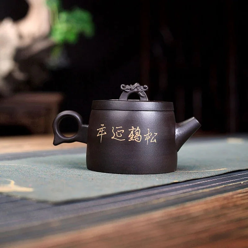 Teko Zisha Yixing [Auspicious Crane] (Hei Ni - 190ml)