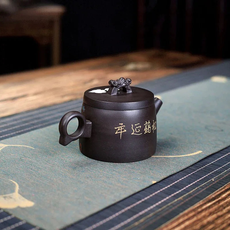 Teko Zisha Yixing [Auspicious Crane] (Hei Ni - 190ml)