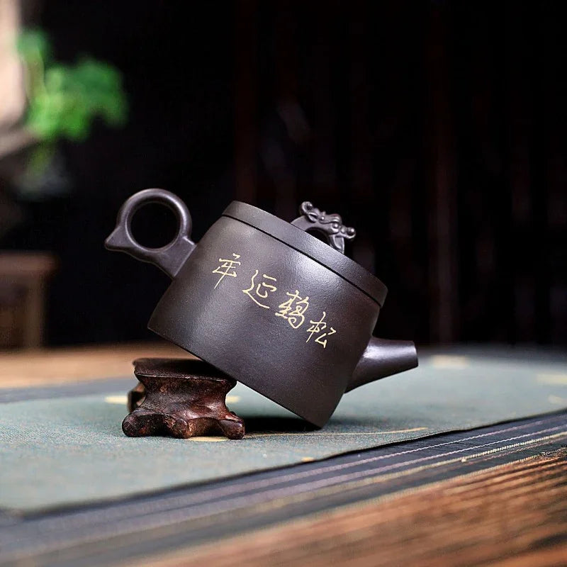 Teko Zisha Yixing [Auspicious Crane] (Hei Ni - 190ml)