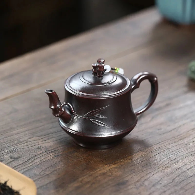 Yixing Zisha Teapot [Bamboo] (Gu Wu Huanyuan - 260ml) - YIQIN TEA HOUSE | yiqinteahouse.com | 200-300ml, teapot, teaware, zisha teapot