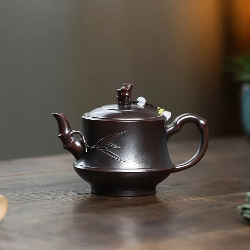 Yixing Zisha Teapot [Bamboo] (Gu Wu Huanyuan - 260ml) - YIQIN TEA HOUSE | yiqinteahouse.com | 200-300ml, teapot, teaware, zisha teapot