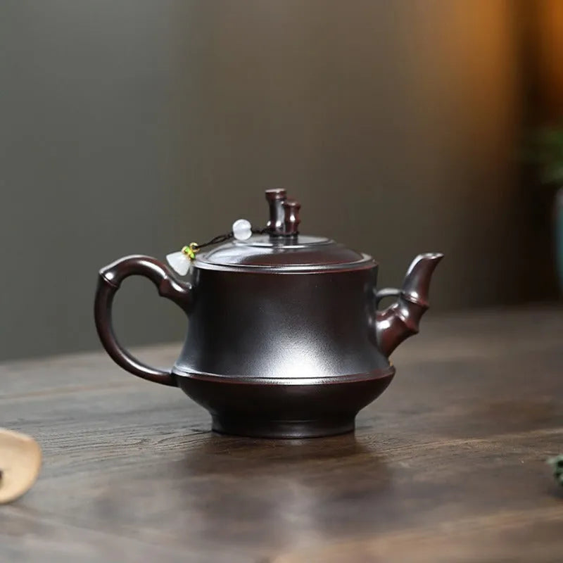 Yixing Zisha Teapot [Bamboo] (Gu Wu Huanyuan - 260ml) - YIQIN TEA HOUSE | yiqinteahouse.com | 200-300ml, teapot, teaware, zisha teapot