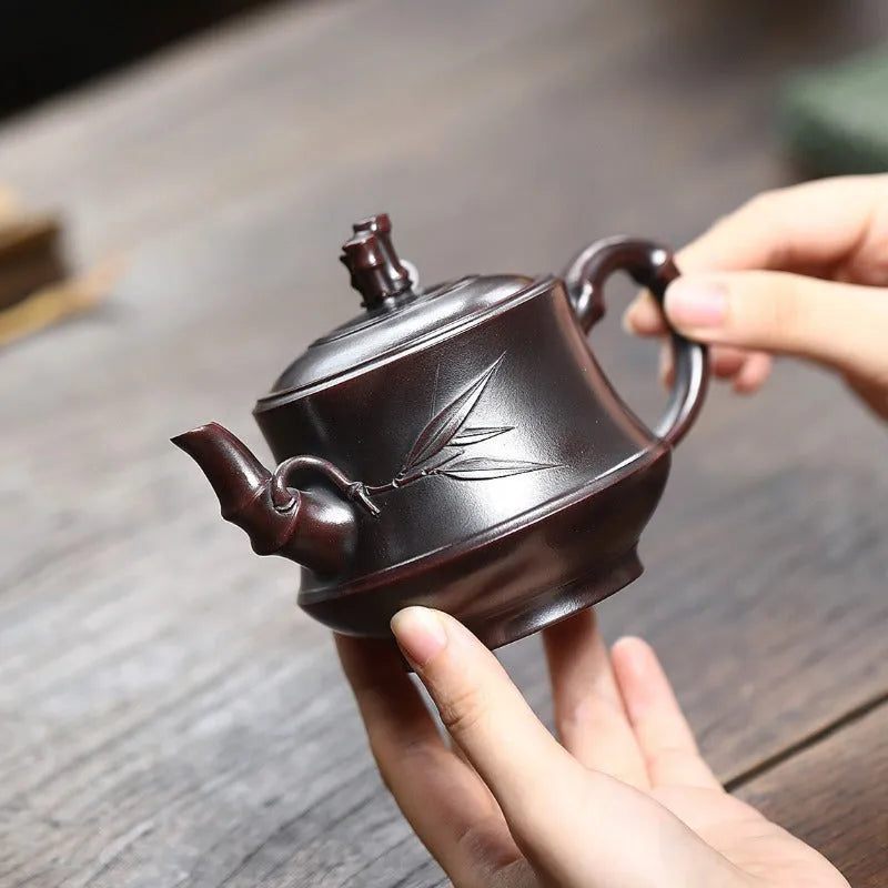 Yixing Zisha Teapot [Bamboo] (Gu Wu Huanyuan - 260ml) - YIQIN TEA HOUSE | yiqinteahouse.com | 200-300ml, teapot, teaware, zisha teapot