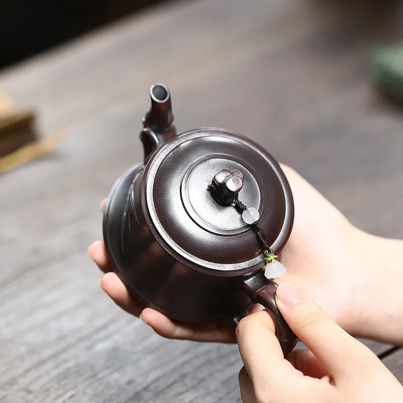 Yixing Zisha Teapot [Bamboo] (Gu Wu Huanyuan - 260ml) - YIQIN TEA HOUSE | yiqinteahouse.com | 200-300ml, teapot, teaware, zisha teapot