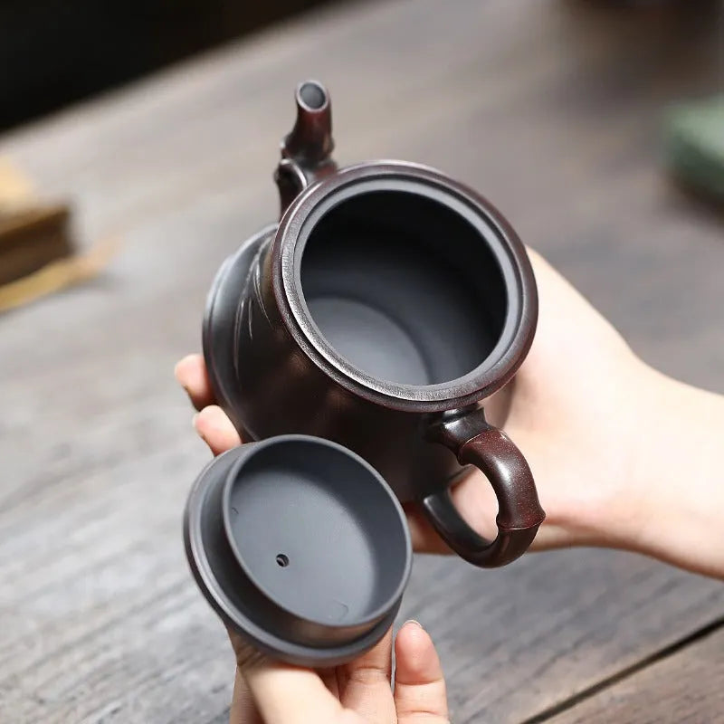 Yixing Zisha Teapot [Bamboo] (Gu Wu Huanyuan - 260ml) - YIQIN TEA HOUSE | yiqinteahouse.com | 200-300ml, teapot, teaware, zisha teapot