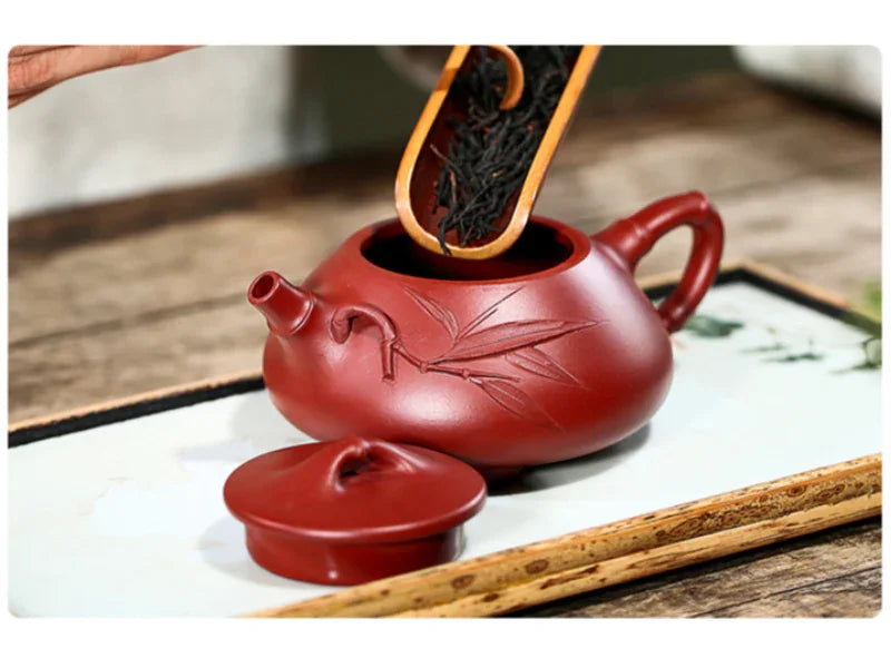 Teko Zisha Yixing [Bamboo Jingzhou Shi Piao] (Dahongpao - 200ml)
