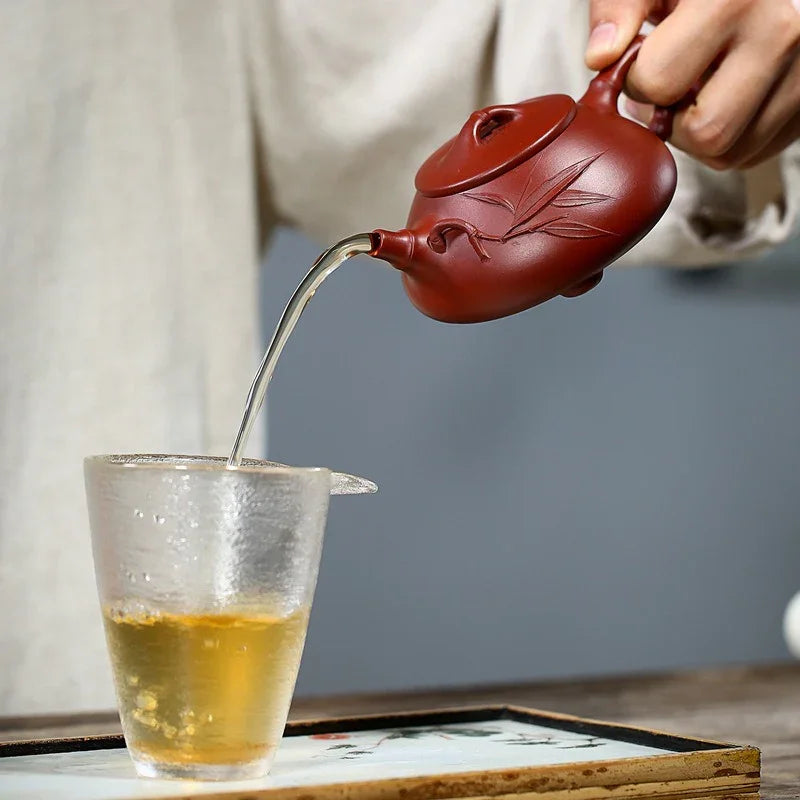 Teko Zisha Yixing [Bamboo Jingzhou Shi Piao] (Dahongpao - 200ml)