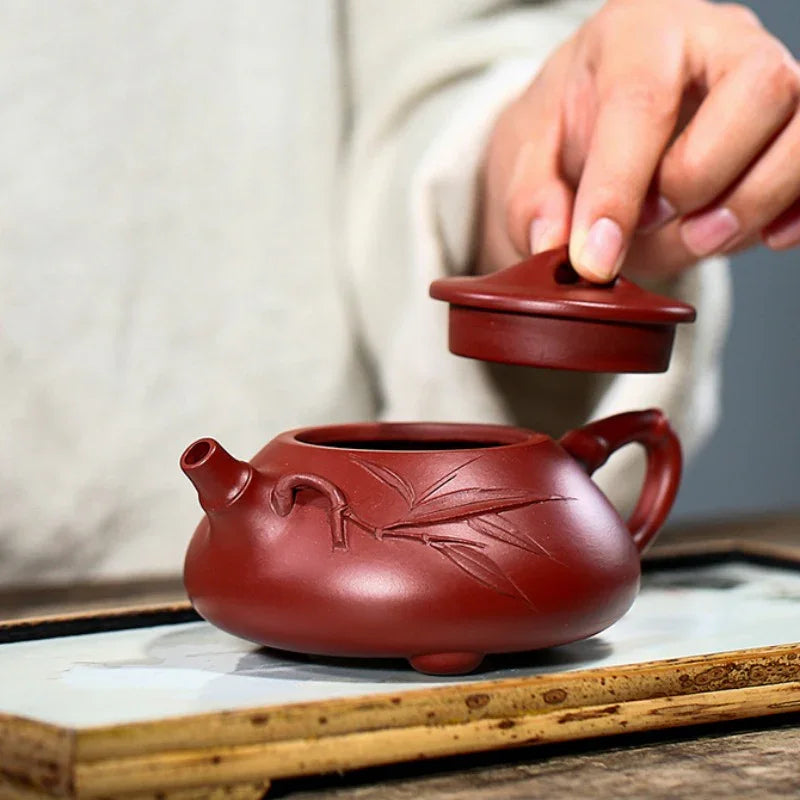 Teko Zisha Yixing [Bamboo Jingzhou Shi Piao] (Dahongpao - 200ml)