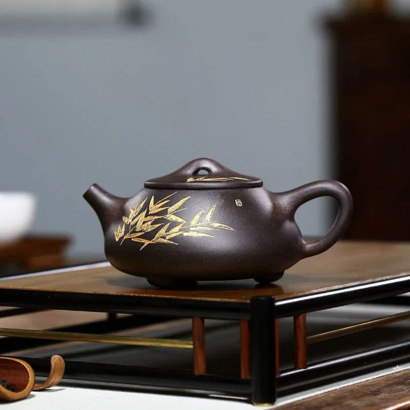 yixing-zisha-teapot-bamboo-shi-piao-hei-jin-sha-240ml-yiqin-tea-house-yiqinteahouse-com-1 - YIQIN TEA HOUSE 一沁茶舍 yiqinteahouse.com
