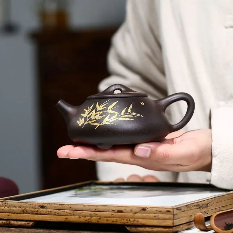 yixing-zisha-teapot-bamboo-shi-piao-hei-jin-sha-240ml-yiqin-tea-house-yiqinteahouse-com-6 - YIQIN TEA HOUSE 一沁茶舍 yiqinteahouse.com