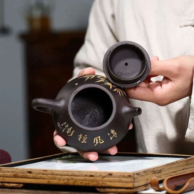 yixing-zisha-teapot-bamboo-shi-piao-hei-jin-sha-240ml-yiqin-tea-house-yiqinteahouse-com-9 - YIQIN TEA HOUSE 一沁茶舍 yiqinteahouse.com