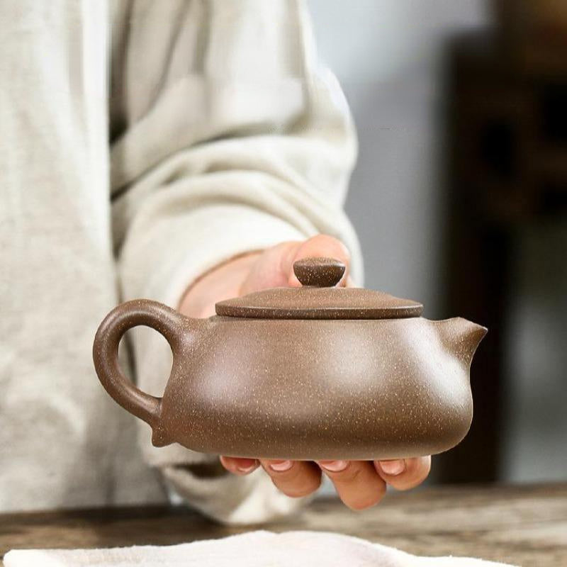 Yixing Zisha Teapot [Bamboo Shi Piao] (Qinghui Duan Ni - 240ml) - YIQIN TEA HOUSE | yiqinteahouse.com | 200-300ml, teapot, teaware, zisha teapot