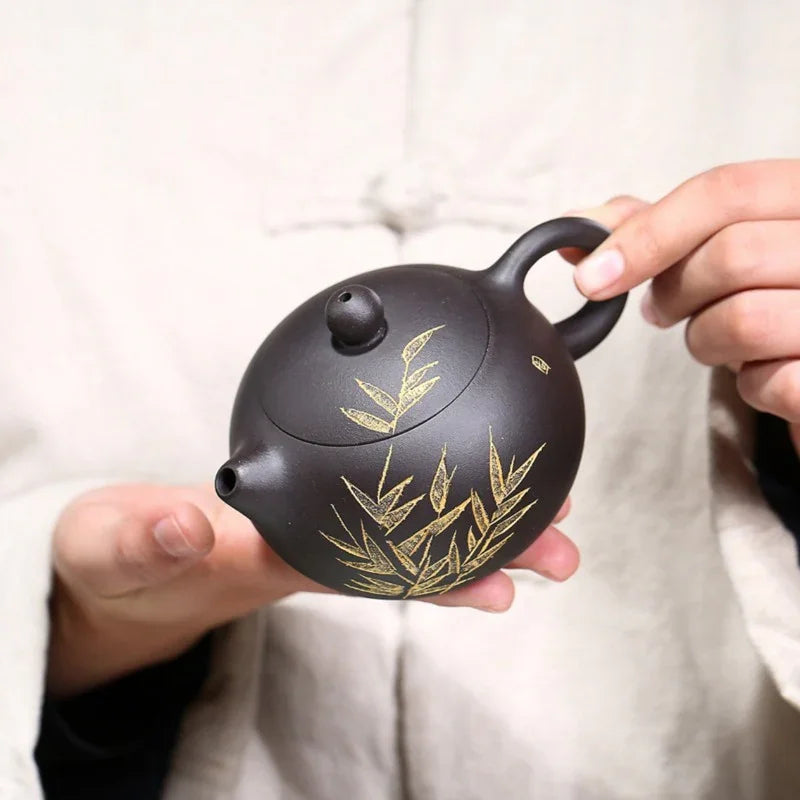 yixing-zisha-teapot-bamboo-xishi-hei-ni-230ml-yiqin-tea-house-yiqinteahouse-com-16 - YIQIN TEA HOUSE 一沁茶舍 yiqinteahouse.com