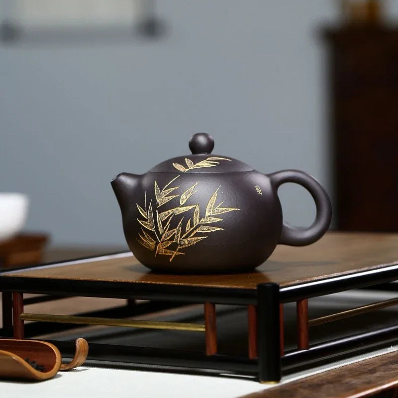 yixing-zisha-teapot-bamboo-xishi-hei-ni-230ml-yiqin-tea-house-yiqinteahouse-com-5 - YIQIN TEA HOUSE 一沁茶舍 yiqinteahouse.com